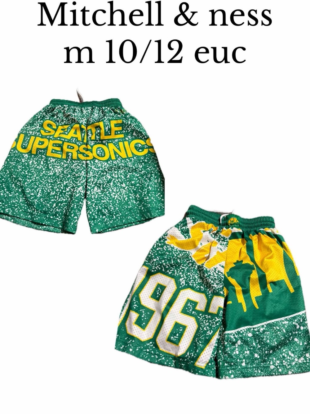 Seattle SuperSonics Mitchell & Ness Green Hardwood Classics Jumbotron Shorts